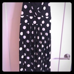 Black and white polka dot summer dress